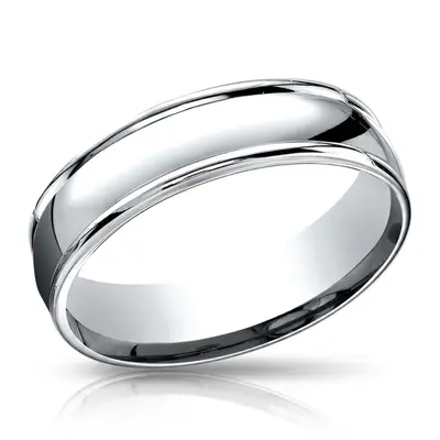 Light Comfort High Polish Finish Round Edge Design Band - view 3 of 6