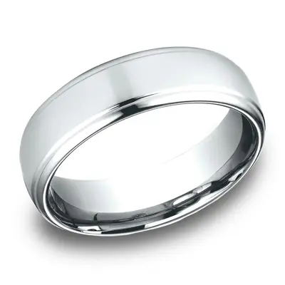 Light Comfort 6.5mm Drop Edge High Polish Design Band - view 3 of 6