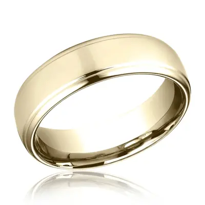 Light Comfort 6.5mm Drop Edge High Polish Design Band - view 5 of 6