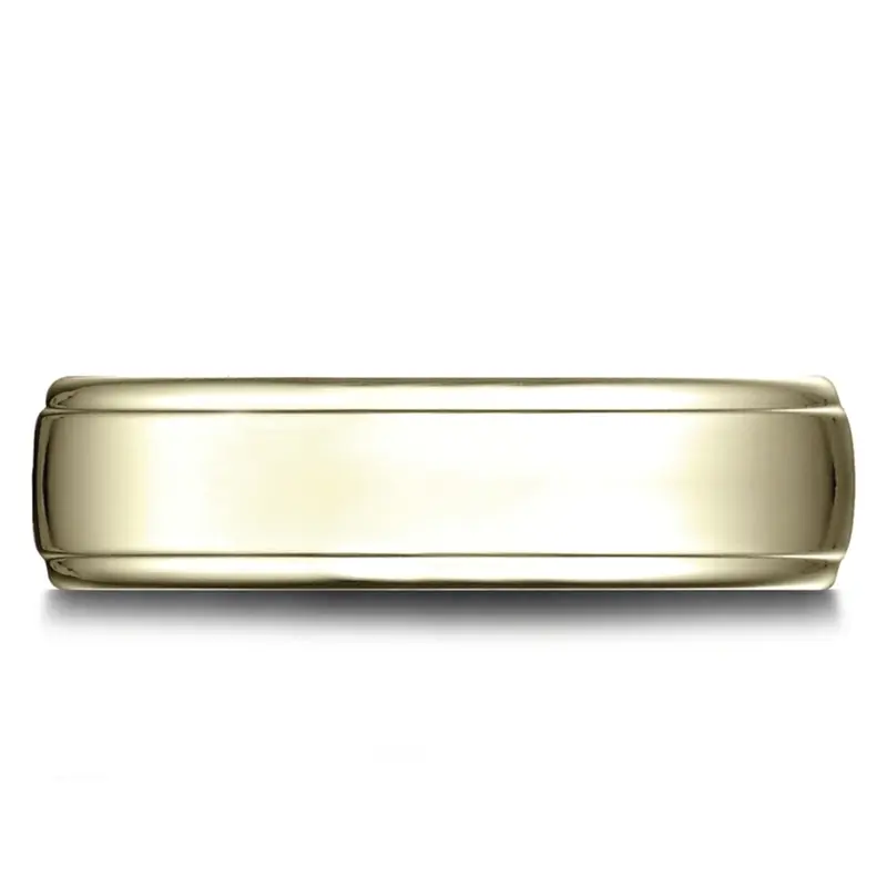 14K yellow gold 6.5mm high polish Light-Comfort-65mm-Drop-Edge-High-Polish-Design - alternate view 6