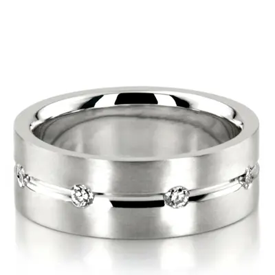 Brilliant Cut Round Stone Diamond Wedding Ring  - view 1 of 4
