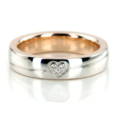 Color Duo Contemporary Diamond Wedding Ring - view 1 of 6