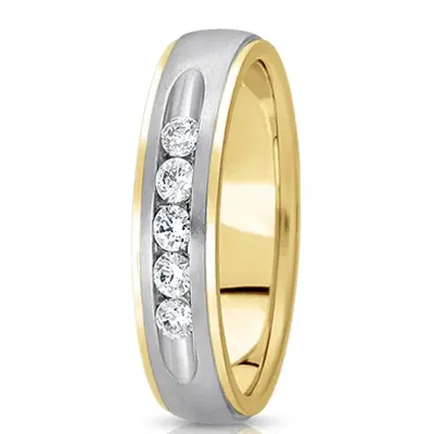 Channel Set Step Edge Round Diamond Ring - view 7 of 7