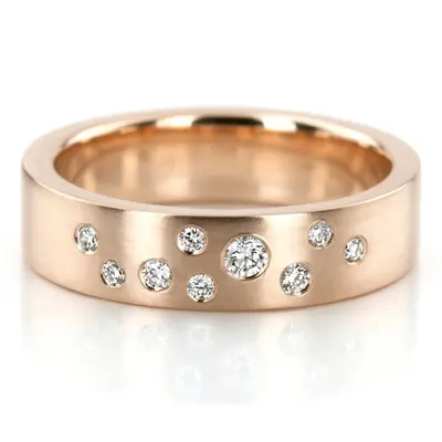Milky Way Brilliant Cut Diamond Wedding Band  - view 1 of 7