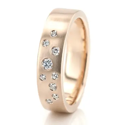 Milky Way Brilliant Cut Diamond Wedding Band  - view 5 of 7