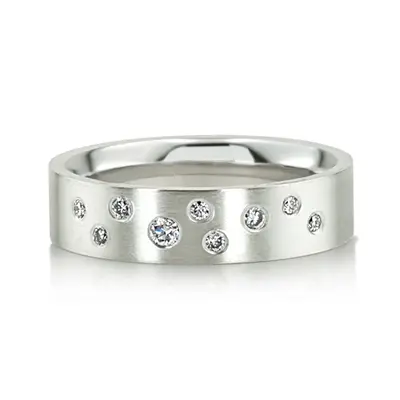 Milky Way Brilliant Cut Diamond Wedding Band  - view 2 of 7