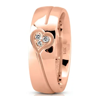 Elegant Heart Diamond Wedding Ring - view 5 of 6