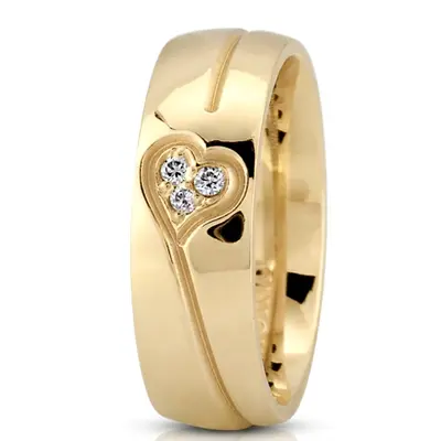 Elegant Heart Diamond Wedding Ring - view 6 of 6