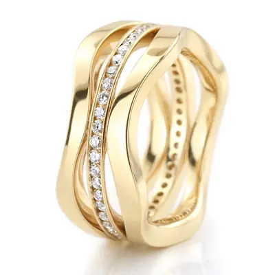 Curved Diamond Wedding Band - view 5 of 5