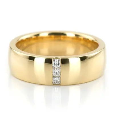 Color Duo Contemporary Princess Cut Diamond Wedding Band - view 2 of 2