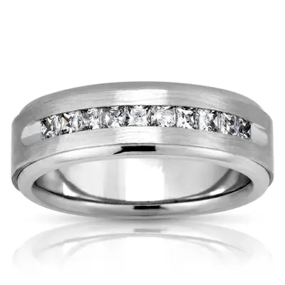 Channel Set Diamond Wedding Ring 3 - view 1 of 2
