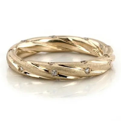 Twisted Style Diamond Wedding Band - view 2 of 3