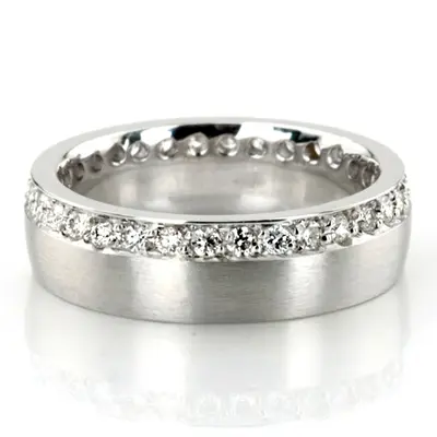 Pave Set Diamond 6mm Wedding Band - view 1 of 2