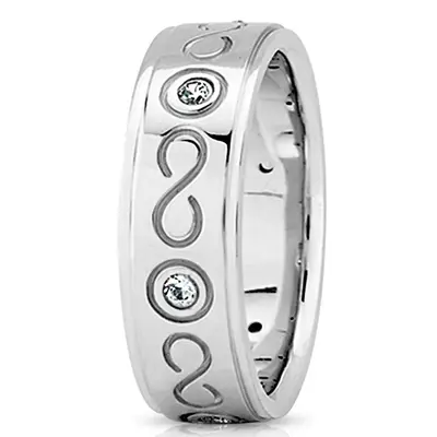 Infinity Symbol Diamond Wedding Ring - view 2 of 4