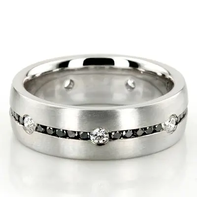 Black & White Diamond Wedding Band - view 1 of 4