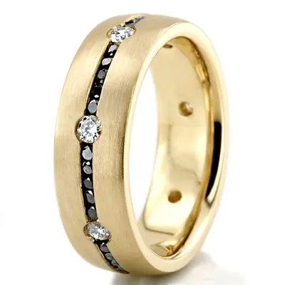 Black & White Diamond Wedding Band - view 2 of 4