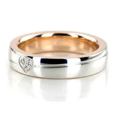 Color Duo Contemporary Diamond Wedding Ring - view 4 of 6