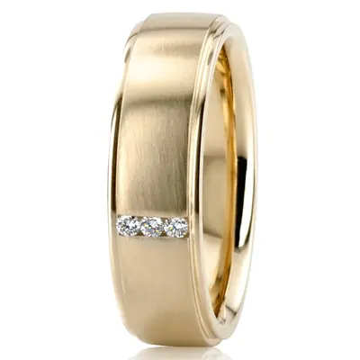 Simple Three Stone Wedding Band - view 4 of 4