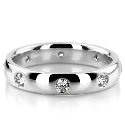 Classic Dome Eight Stone Diamond Wedding Ring  alternate view