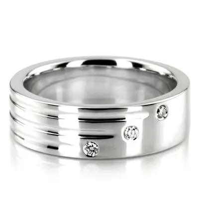 Parallel Cut Diamond Wedding Ring  - view 1 of 3