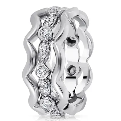 18K white gold 8mm. high polish diamond-classic-round-cut-wedding-band - main view thumbnail