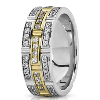 Exquisite Diamond 8mm Wedding Band - view 6 of 9