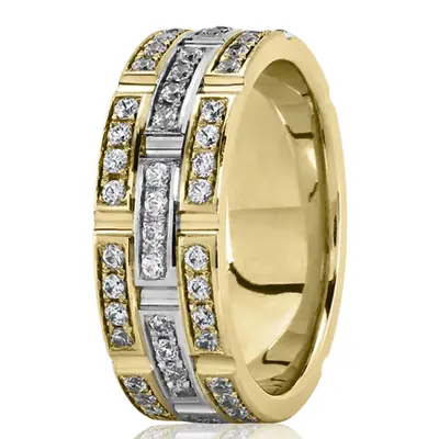 Exquisite Diamond 8mm Wedding Band - view 7 of 9
