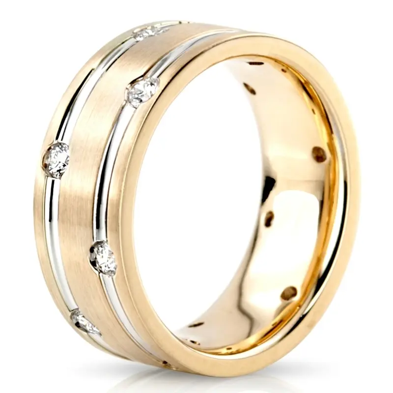 platinum 7mm. satin diamond-classic-round-wedding-rings - alternate view 7