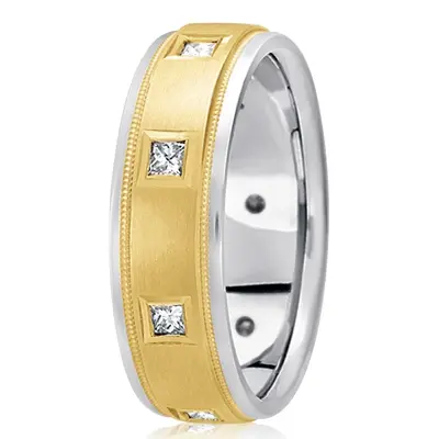 Step Edge Diamond Wedding Band - view 4 of 5