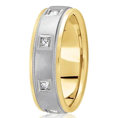 Step Edge Diamond Wedding Band - view 5 of 5