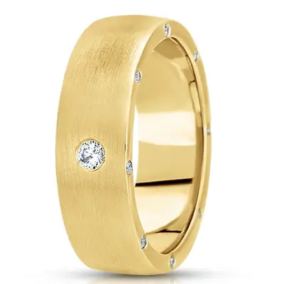 Sturdy Side-stoned Diamond Wedding Ring  - view 5 of 6
