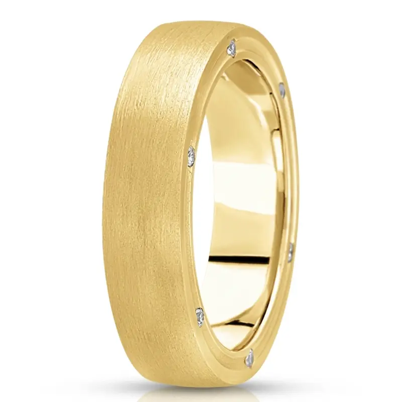 platinum 6mm. satin diamond-round-classic-wedding-band - alternate view 4