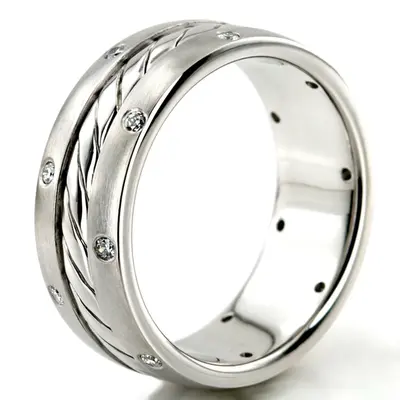 Refined Diamond Wedding Ring - view 3 of 6