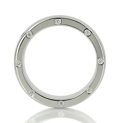 Sturdy Side-stoned Diamond Wedding Ring  - view 1 of 6