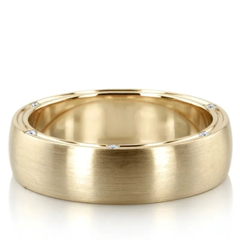 platinum 6mm. satin diamond-round-classic-wedding-band - alternate view 3