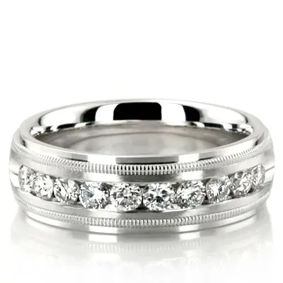 Milgrain Channel Set Diamond Wedding Ring (0.70 ct. tw.) - view 1 of 6