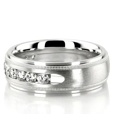 Milgrain Channel Set Diamond Wedding Ring (0.70 ct. tw.) - view 2 of 6