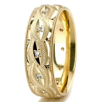 Elaborate Diamond Wedding Band - view 3 of 6