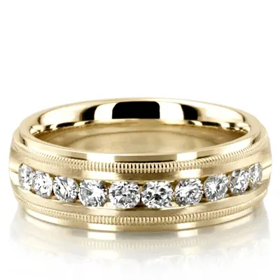 Milgrain Channel Set Diamond Wedding Ring (0.70 ct. tw.) - view 3 of 6