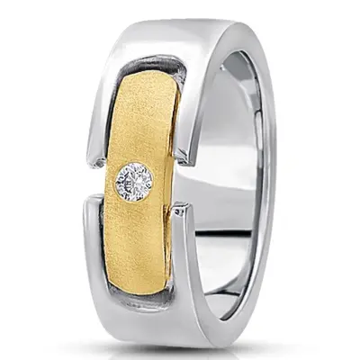 Refined Diamond 7.5mm Wedding Ring - view 4 of 5