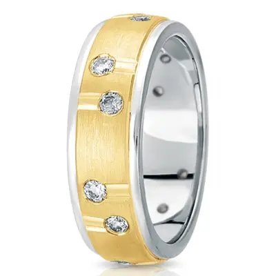 Fine Cut Diamond Wedding Band  - view 4 of 5