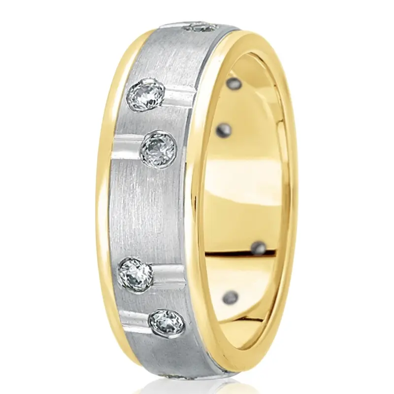 platinum 7mm. satin diamond-classic-round-wedding-band - alternate view 5
