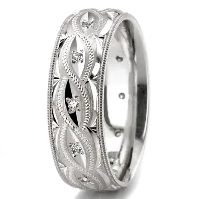 Elaborate Diamond Wedding Band - view 4 of 6