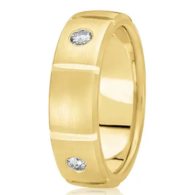 Attractive Diamond 7mm Wedding Band - view 2 of 2