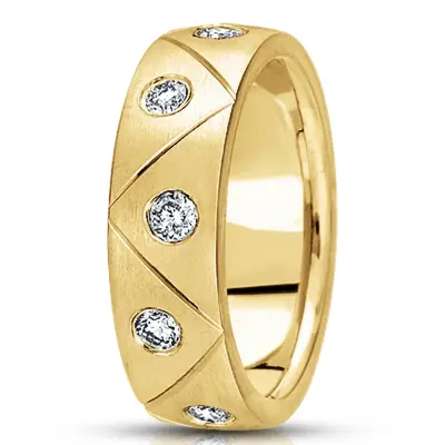 Elegant Diamond 7mm Wedding Band - view 1 of 2