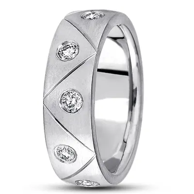 Elegant Diamond 7mm Wedding Band - view 2 of 2