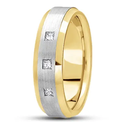 Beveled Edge Diamond 7mm Wedding Ring - view 4 of 4
