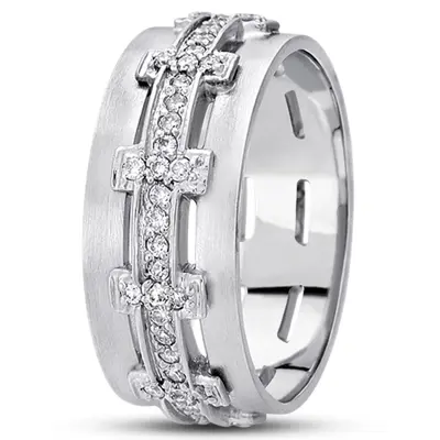 Sturdy Diamond Wedding Ring - view 2 of 4