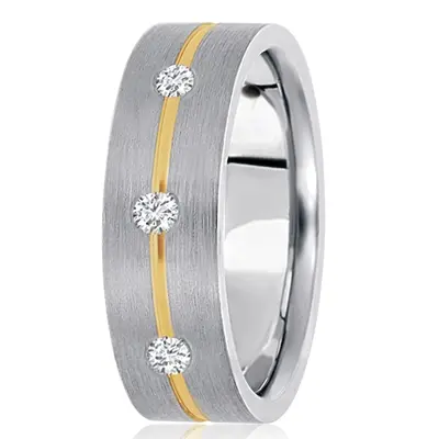 Flat Diamond 7mm Wedding Band - view 3 of 5