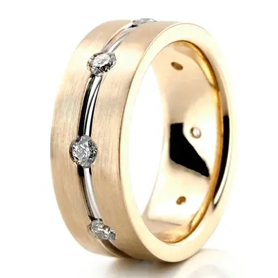 Flat Diamond 7mm Wedding Band - view 5 of 5